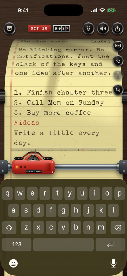 Typing on a yellow legal pad with the keyboard open